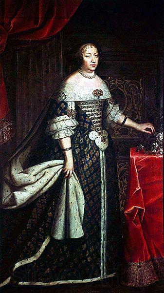 Apres Beaubrun Anne d'Autriche en costume royal Norge oil painting art